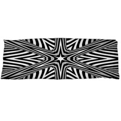 Fractal Star Mandala Black And White Body Pillow Case (dakimakura) by Semog4