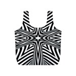 Fractal Star Mandala Black And White Full Print Recycle Bag (S) Front