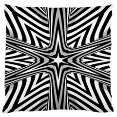 Fractal Star Mandala Black And White Standard Premium Plush Fleece Cushion Case (two Sides) by Semog4