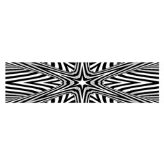 Fractal Star Mandala Black And White Oblong Satin Scarf (16  X 60 ) by Semog4