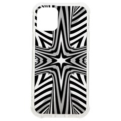 Fractal Star Mandala Black And White Iphone 12 Mini Tpu Uv Print Case	 by Semog4