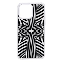 Fractal Star Mandala Black And White Iphone 14 Pro Max Tpu Uv Print Case by Semog4