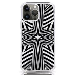 Fractal Star Mandala Black And White Iphone 13 Pro Max Tpu Uv Print Case by Semog4