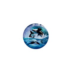 Orca Wave Water Underwater Sky 1  Mini Magnets by Semog4