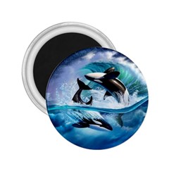 Orca Wave Water Underwater Sky 2 25  Magnets by Semog4