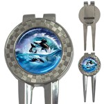 Orca Wave Water Underwater Sky 3-in-1 Golf Divots Front