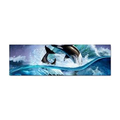 Orca Wave Water Underwater Sky Sticker (bumper) by Semog4