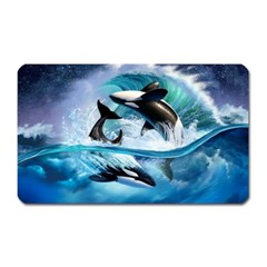 Orca Wave Water Underwater Sky Magnet (rectangular) by Semog4