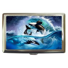 Orca Wave Water Underwater Sky Cigarette Money Case by Semog4