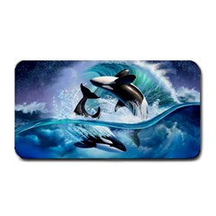 Orca Wave Water Underwater Sky Medium Bar Mat by Semog4