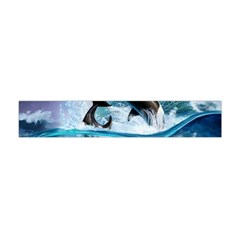 Orca Wave Water Underwater Sky Premium Plush Fleece Scarf (mini) by Semog4