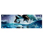 Orca Wave Water Underwater Sky Banner and Sign 6  x 2  Front