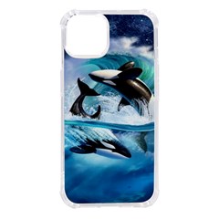 Orca Wave Water Underwater Sky Iphone 14 Tpu Uv Print Case by Semog4