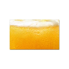 Texture Pattern Macro Glass Of Beer Foam White Yellow Sticker (rectangular) by Semog4