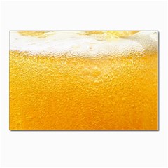 Texture Pattern Macro Glass Of Beer Foam White Yellow Postcard 4 x 6  (pkg Of 10) by Semog4