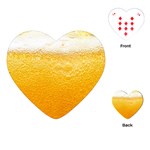 Texture Pattern Macro Glass Of Beer Foam White Yellow Playing Cards Single Design (Heart) Front