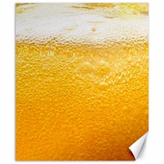 Texture Pattern Macro Glass Of Beer Foam White Yellow Canvas 8  X 10  by Semog4