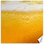 Texture Pattern Macro Glass Of Beer Foam White Yellow Canvas 12  x 12  11.4 x11.56  Canvas - 1