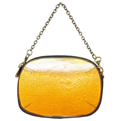 Texture Pattern Macro Glass Of Beer Foam White Yellow Chain Purse (one Side) by Semog4