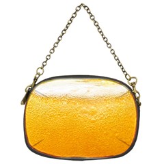 Texture Pattern Macro Glass Of Beer Foam White Yellow Chain Purse (two Sides) by Semog4