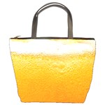 Texture Pattern Macro Glass Of Beer Foam White Yellow Bucket Bag Front