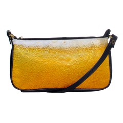 Texture Pattern Macro Glass Of Beer Foam White Yellow Shoulder Clutch Bag by Semog4