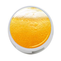 Texture Pattern Macro Glass Of Beer Foam White Yellow 4-port Usb Hub (one Side) by Semog4