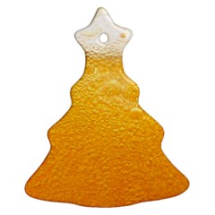 Texture Pattern Macro Glass Of Beer Foam White Yellow Ornament (christmas Tree) 