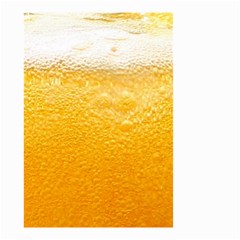 Texture Pattern Macro Glass Of Beer Foam White Yellow Small Garden Flag (two Sides) by Semog4