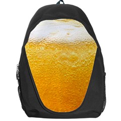 Texture Pattern Macro Glass Of Beer Foam White Yellow Backpack Bag by Semog4