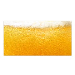 Texture Pattern Macro Glass Of Beer Foam White Yellow Satin Shawl 45  X 80  by Semog4