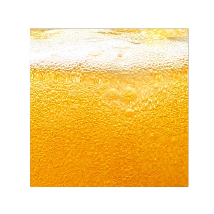 Texture Pattern Macro Glass Of Beer Foam White Yellow Square Satin Scarf (30  x 30 )