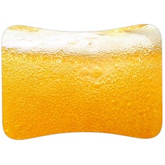 Texture Pattern Macro Glass Of Beer Foam White Yellow Velour Seat Head Rest Cushion by Semog4