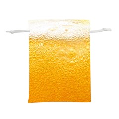 Texture Pattern Macro Glass Of Beer Foam White Yellow Lightweight Drawstring Pouch (s) by Semog4