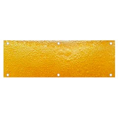 Texture Pattern Macro Glass Of Beer Foam White Yellow Banner And Sign 6  X 2  by Semog4