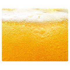 Texture Pattern Macro Glass Of Beer Foam White Yellow Premium Plush Fleece Blanket (medium) by Semog4