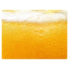 Texture Pattern Macro Glass Of Beer Foam White Yellow Two Sides Premium Plush Fleece Blanket (extra Small) by Semog4