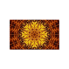 Abstract Gold Mandala Yellow Sticker Rectangular (100 Pack) by Semog4