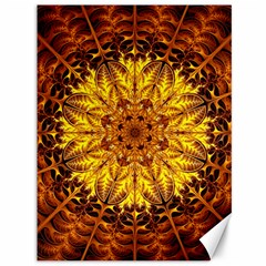 Abstract Gold Mandala Yellow Canvas 36  X 48  by Semog4