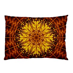 Abstract Gold Mandala Yellow Pillow Case by Semog4