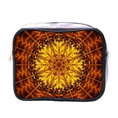 Abstract Gold Mandala Yellow Mini Toiletries Bag (one Side) by Semog4