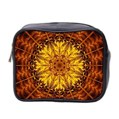 Abstract Gold Mandala Yellow Mini Toiletries Bag (two Sides) by Semog4