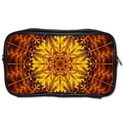 Abstract Gold Mandala Yellow Toiletries Bag (one Side) by Semog4