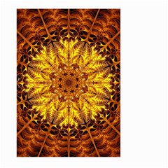 Abstract Gold Mandala Yellow Large Garden Flag (two Sides) by Semog4