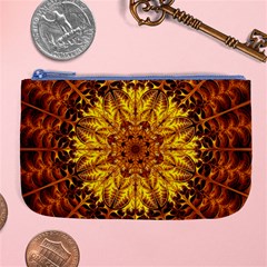 Abstract Gold Mandala Yellow Large Coin Purse by Semog4