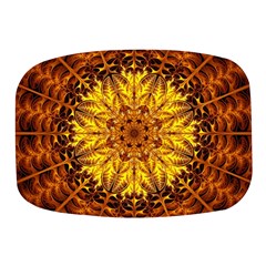 Abstract Gold Mandala Yellow Mini Square Pill Box by Semog4