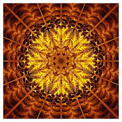 Abstract Gold Mandala Yellow Lightweight Scarf  by Semog4