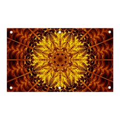 Abstract Gold Mandala Yellow Banner And Sign 5  X 3  by Semog4