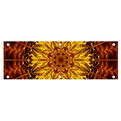 Abstract Gold Mandala Yellow Banner And Sign 6  X 2  by Semog4