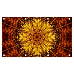 Abstract Gold Mandala Yellow Banner And Sign 7  X 4  by Semog4